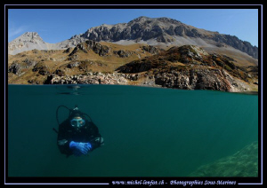 High Altitude lake diving... :O)... by Michel Lonfat 